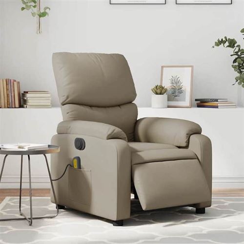 Non Communiqué Beige Vidaxl Fauteuil De Massage, Relaxation Électrique Similicuir Cappuccino