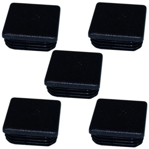 5x Bouchon de tube carré 22 x 22 mm embout rentrant tuyau noir blanc gris meuble cache
