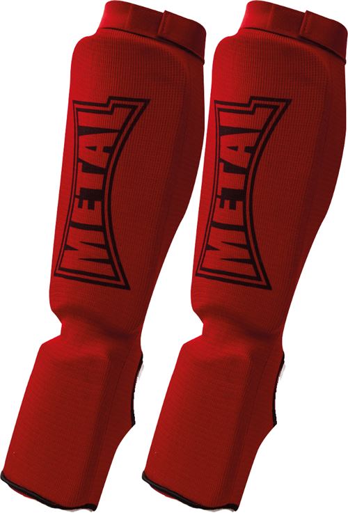 Protège tibias pieds Métal Boxe-Protège Tibias-Pieds Rouge - XS (MB153XSR)-