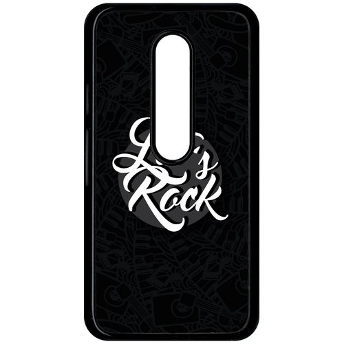 Coque Motorola Moto G 3 Lets Rock Fond Noir