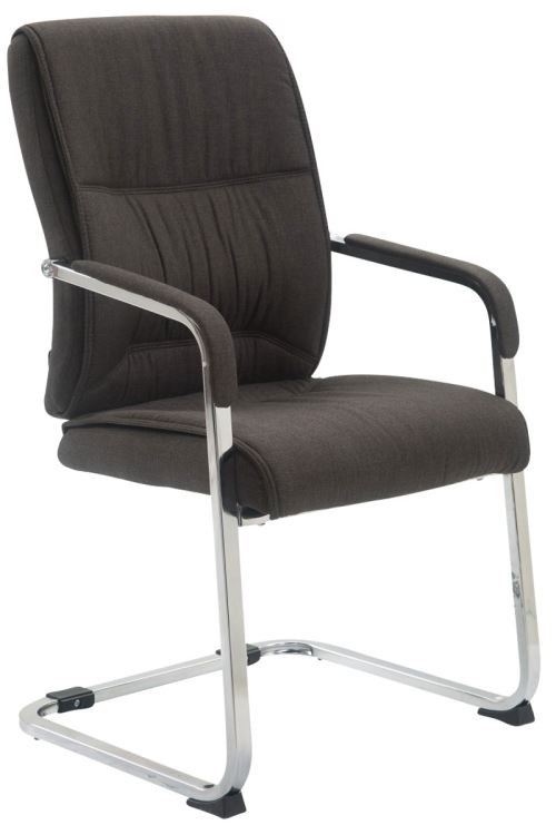 Chaise visiteur XXL Anubis tissu , Gris foncé