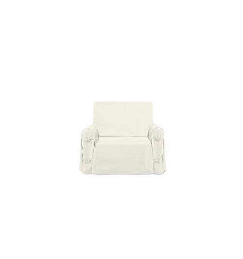 Housse de fauteuil Panama en coton - 90 x 90 x 60 cm - Beige