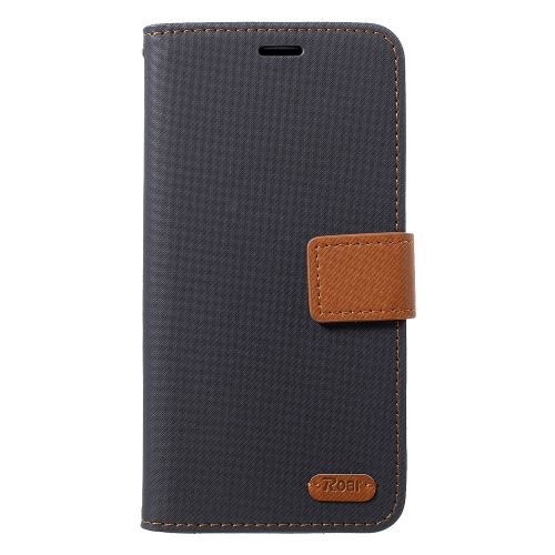 Etui en PU sergé noir pour votre Samsung Galaxy S10