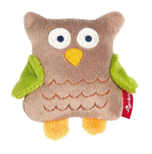 sigikid, Fille et Garçon, Mini-Hochet Chouette, Red Stars, Brun, 42213
