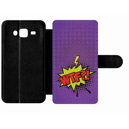 Etui À Rabat Samsung Galaxy J5 Wtf Fond Mauve