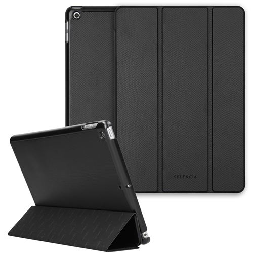 Étui de tablette portefeuille Kesia Serpent Trifold pour iPad 10.2 (2019 / 2020 / 2021) Noir Selencia