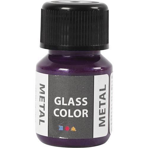 Creotime peinture pour verre et porcelaine Glass Color 30 ml violet métallique