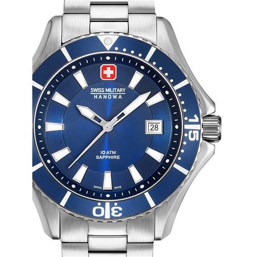 Swiss Military Hanowa Montre Homme 06-5296.04.003 Bleu