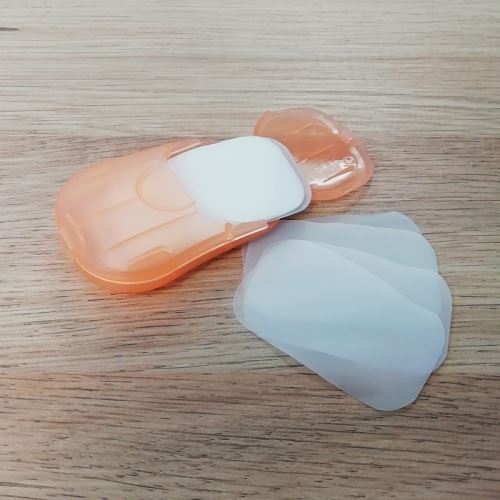 SHOP-STORY - Savon en Papier Soluble - Boîte Orange de 20 feuilles
