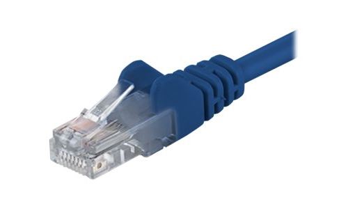 goobay câble de réseau - 25 cm - bleu