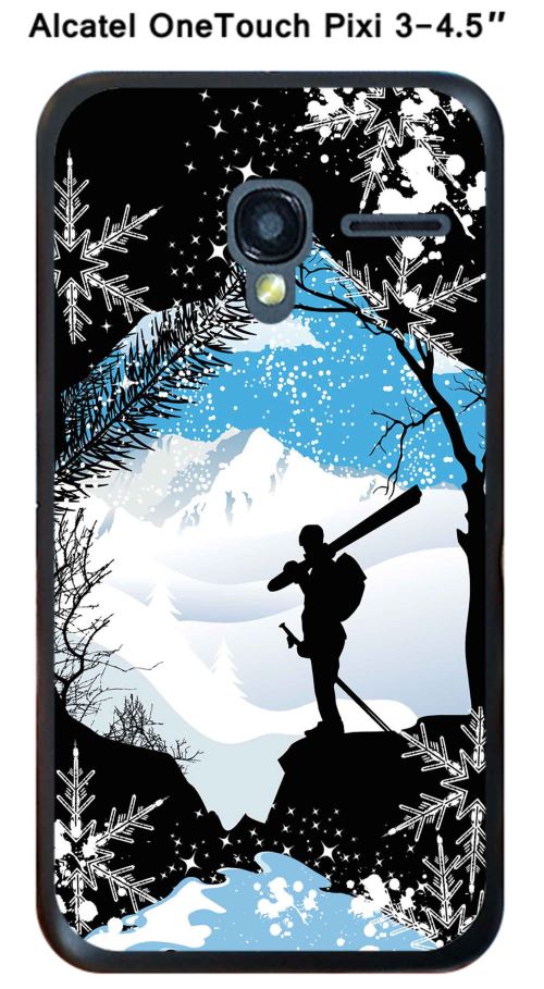 Coque Alcatel OneTouch PIXI 3 - 4.5 design surf-neige3