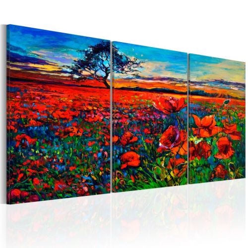 Tableau - Valley of Poppies .Taille : 60x30