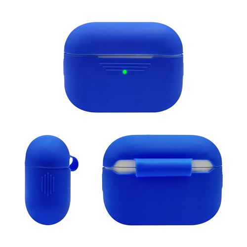 Coque Silicone pour AirPods Pro APPLE Boitier de Charge Grip Housse Protection (BLEU)