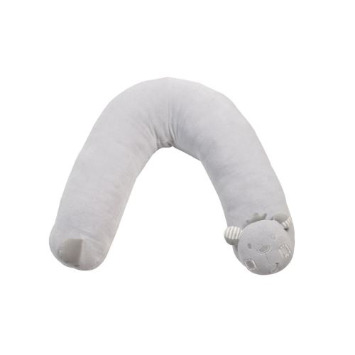 Coussin d'allaitement en velours déhoussable - Ours Gris