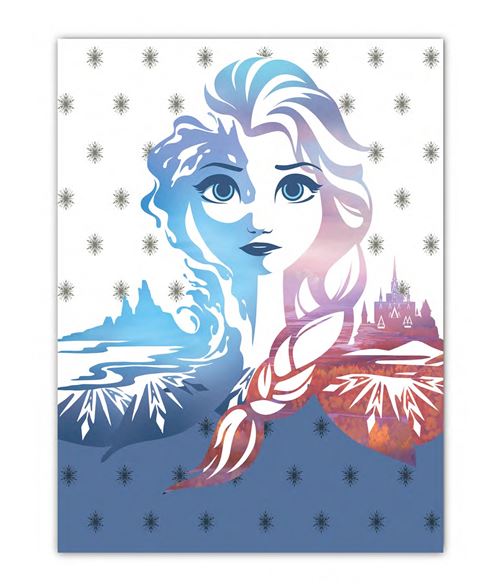 Disney Couverture polaire congelée 100 x 140 cm blanc/bleu