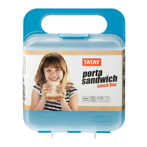Lunch box carré - Turquoise