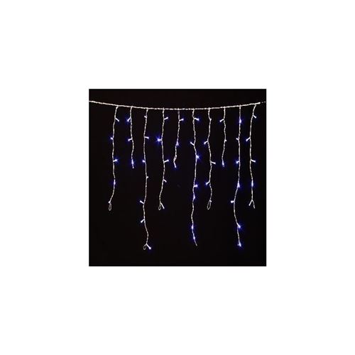 Guirlande tombée de neige 120 LED bleues fil transparent