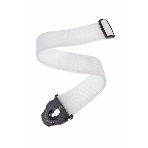 Planet Waves PWSPL208 - Sangle de guitare Planet Lock, polypropylène, coloris blanc