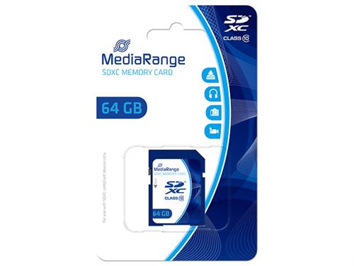 MediaRange - carte mémoire flash - 64 Go - SDXC