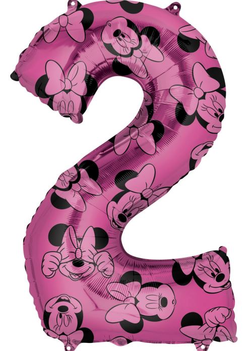 Amscan ballon d'aluminium Minnie Mouse 2 ans junior 43 x 66 cm rose