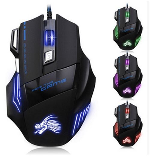 Souris Gamer pour LENOVO PC Avec Fil USB LED Filaire Ordinateur Gaming Universelle Capteur Optique 6 Boutons