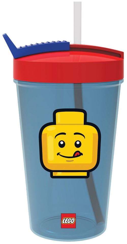 Lego Gobelet avec Paille Iconic Bleu/Rouge