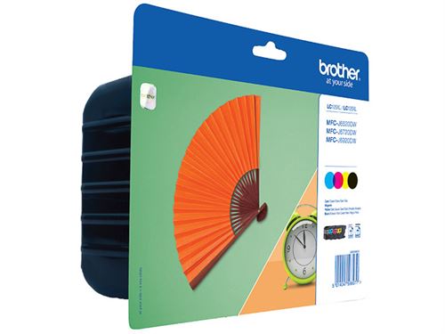 Brother LC129XL Value Pack - Pack de 4 - noir, jaune, cyan, magenta - original - coque avec sécurité - cartouche d'encre