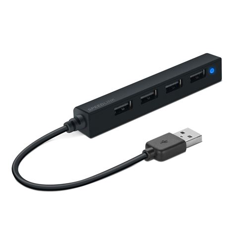 Speedlink Snappy Slim Noir Hub USB 2.0 / 4 Ports - Passif