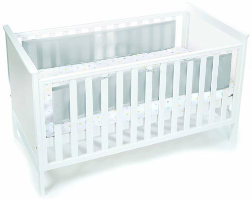 Breathable Baby Tour de Lit Double Face en Maille - Gris
