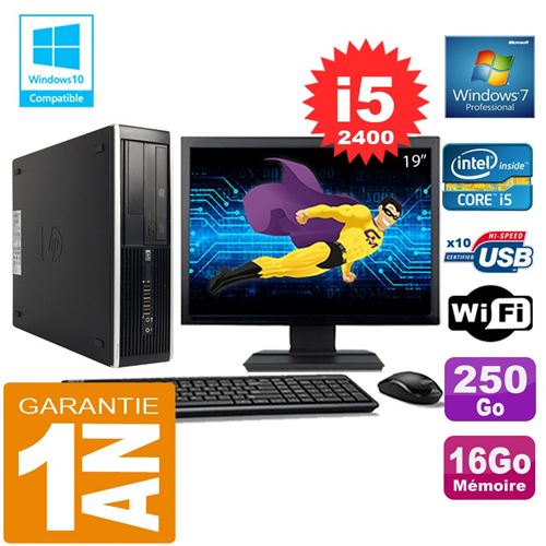 Pc hp compaq 8300 sff core i5-2400 ram 16go disque 250 go wifi w7 ecran 19' État correct - Hewlett-Packard reconditionné disponible sur Fnac