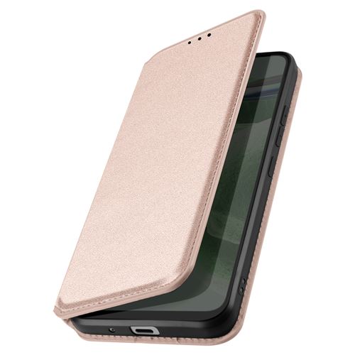 Avizar Housse pour Xiaomi Redmi 9A Folio Portefeuille Fonction Support Rose champagne