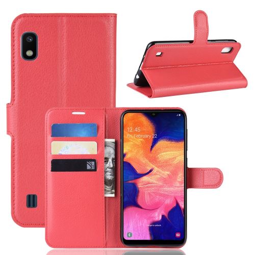 Etui en PU rouge pour votre Samsung Galaxy A10