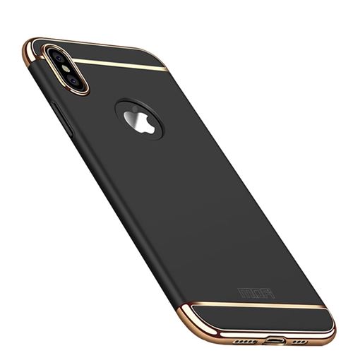 Coque en TPU placage détachable 3 en 1 noir pour votre Apple iPhone XS Max 6.5 inch