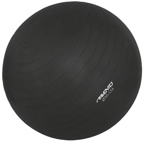 Avento ballon de fitness 65 cm PVC noir 2 pièces