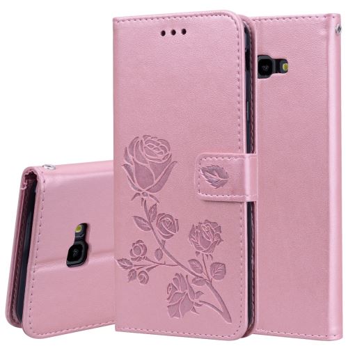 Etui en PU motif de roses rose pour votre Samsung Galaxy J4 Plus