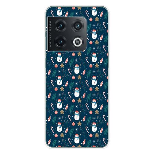 Coque en silicone imprimée compatible OnePlus 10 Pro 5G NO Bonhomme de neige