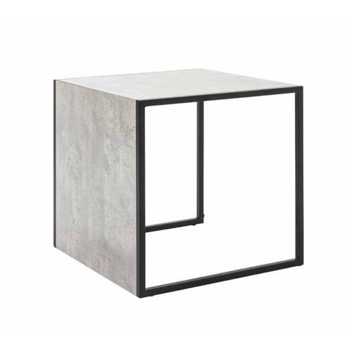 Paris Prix - Table D'appoint Design optiqua 45cm Gris