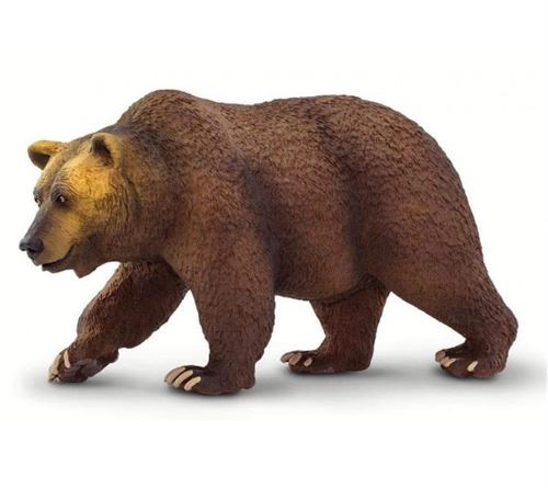 Safari animaux sauvages Grizzly Bear junior 12,5 cm brun foncé