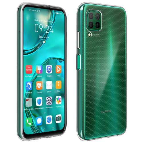 Avizar Pack Protection pour Huawei P40 Lite Coque et Film Écran Verre Trempé 9H Transparent