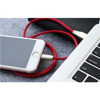 Chargeur pour téléphone mobile GENERIQUE Cable Fast Charge pour IPHONE Xr  Lightning Chargeur 1m USB Connecteur Recharge Rapide (ROUGE)