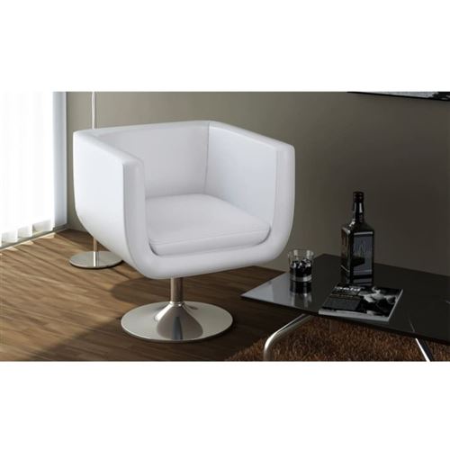 Vidaxl tabouret de bar blanc similicuir 240040