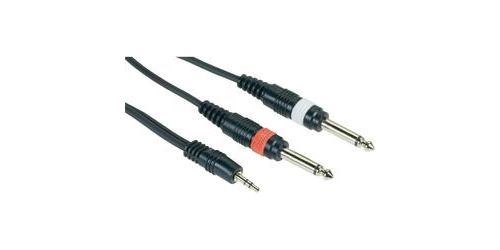 Câble adaptateur Paccs Jack 3,5mm St /2 Jacks mono 6,3mm 1,5 M