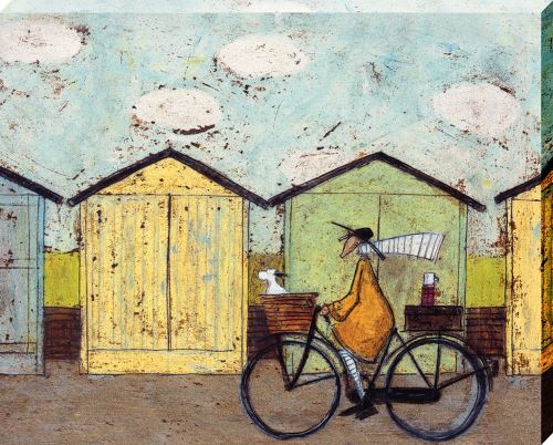 Sam Toft imprimée Off For A Breakfast 50 x 40 x 3.8 cm