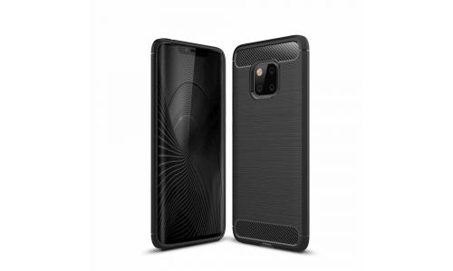 Coque pour Mate-20 PRO coloris noir brossé et aspect carbone
