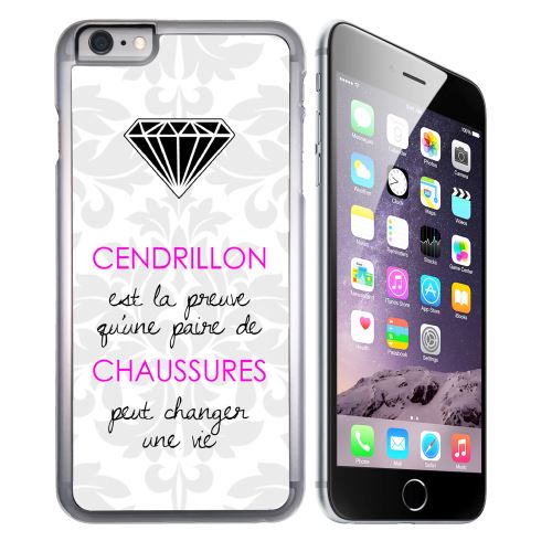 Coque pour iPhone 7 cendrillon citation