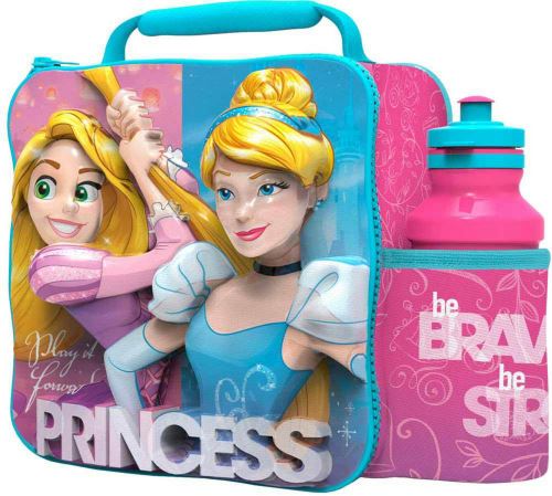 Sac à lunch 3D Disney Princess avec bouteille