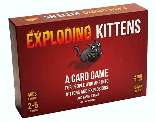 Jeu de cartes Exploding Kittens - Jeux de fête en famille pour adultes, adolescents et enfants