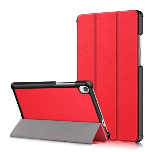 Etui en PU + TPU triple avec support rouge pour votre Lenovo Tab M8 HD8505/8705