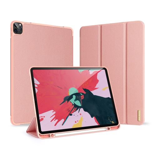 Etui en PU + TPU triple avec porte-stylet rose pour votre Apple iPad Pro 11 (2020)