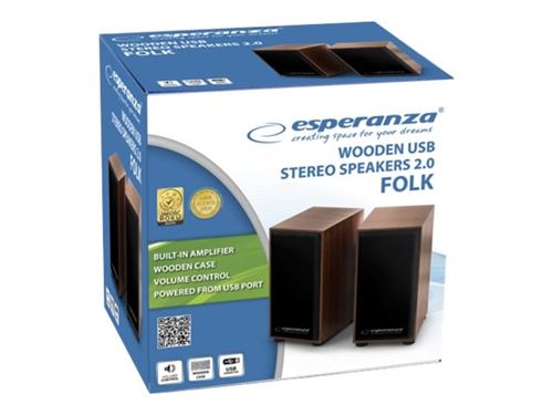 Esperanza EP122 FOLK - Luidsprekers - voor PC - 6 Watt (Totaal)
